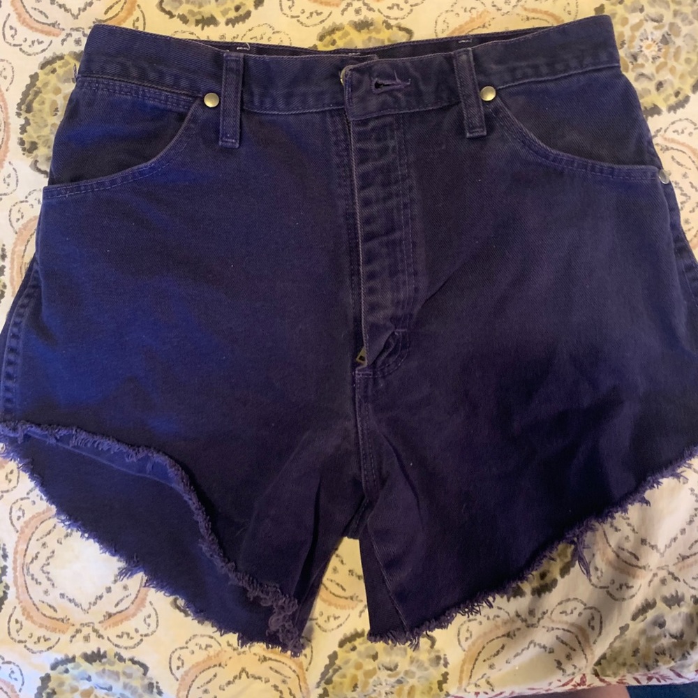 vintage purple wrangler cutoffs